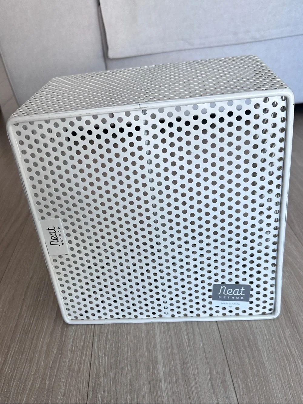 NEAT Method Perforated Steel 10” Basket - Pantry, Office, Kitchen